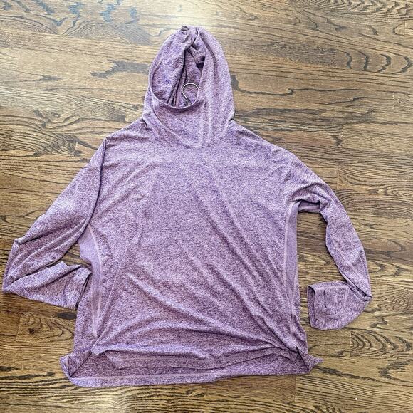 ATHLETA WomoUptempo II Hoodie Sweatshirt in Pinot Plum Heather Size Large 2419 - Picture 2 of 9